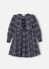 ANGEL & ROCKET SASKIA GODET SPOT DRESS